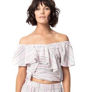 NWT ASTARS Pale Pink Eden On & Off The Shoulder Top